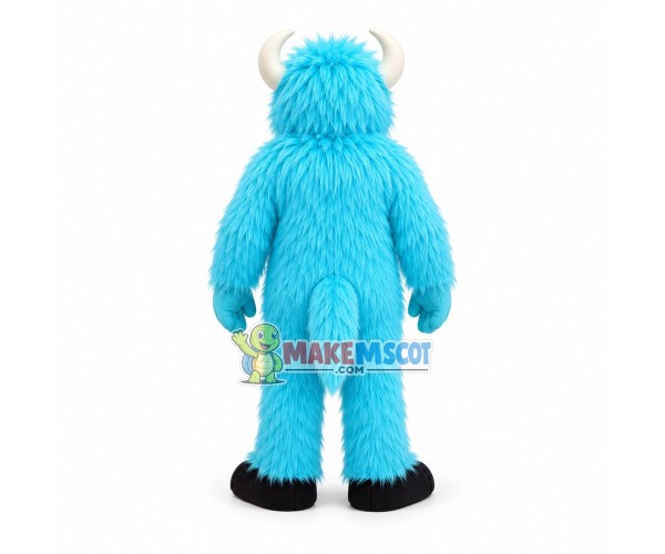 Hale Blue Long Wool Monster Mascot Costume Hale Blue Long Wool Monster Mascot Costume