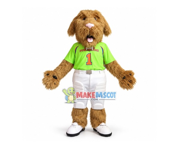 Long Wool Dog Of Football Team Mascot Costume Long Wool Dog Of Football Team Mascot Costume