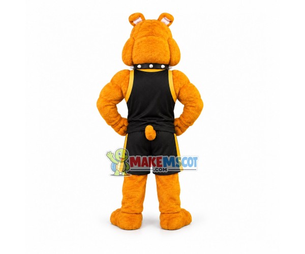 Muscular Bulldog Mascot Costume Of University Muscular Bulldog Mascot Costume Of University