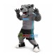 Fierce Sport Grey Tiger Mascot Costume Fierce Sport Grey Tiger Mascot Costume