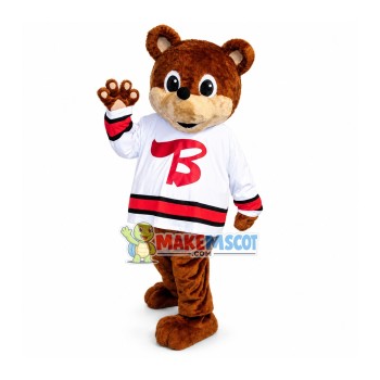 Amiable Baseball Baby Bear Mascot Costume