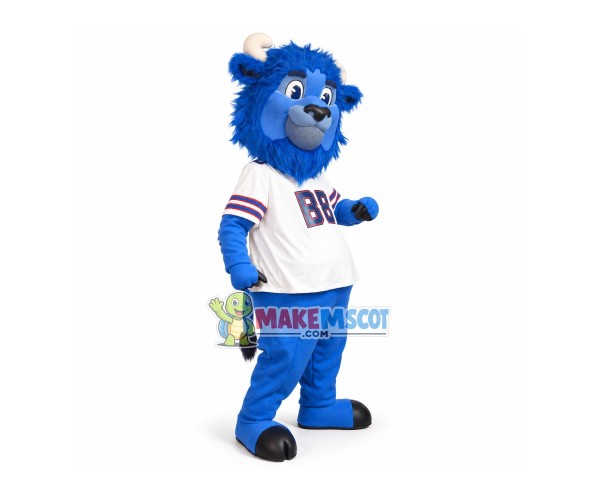 Basketball Baby Blue Lion Mascot Costume Basketball Baby Blue Lion Mascot Costume