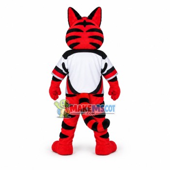 Lively Tiger Mascot Costume Showing Front Teeth Lively Tiger Mascot Costume Showing Front Teeth