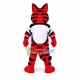 Lively Tiger Mascot Costume Showing Front Teeth Lively Tiger Mascot Costume Showing Front Teeth