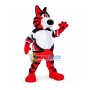 Lively Tiger Mascot Costume Showing Front Teeth