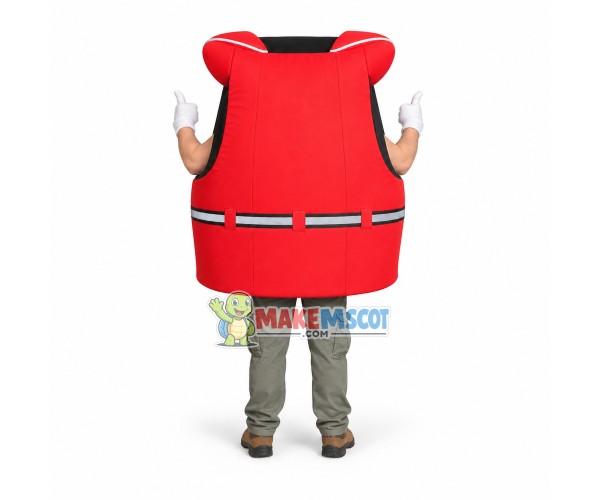 Red Cross Life Jacket Mascot Costume Red Cross Life Jacket Mascot Costume