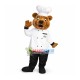 Chef Bear In The Restaurant Mascot Costume Chef Bear In The Restaurant Mascot Costume