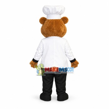 Chef Bear In The Restaurant Mascot Costume Chef Bear In The Restaurant Mascot Costume