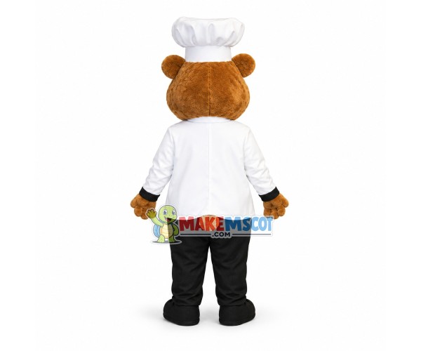 Chef Bear In The Restaurant Mascot Costume Chef Bear In The Restaurant Mascot Costume