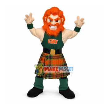 University Man With Orange Hair Mascot Costume University Man With Orange Hair Mascot Costume