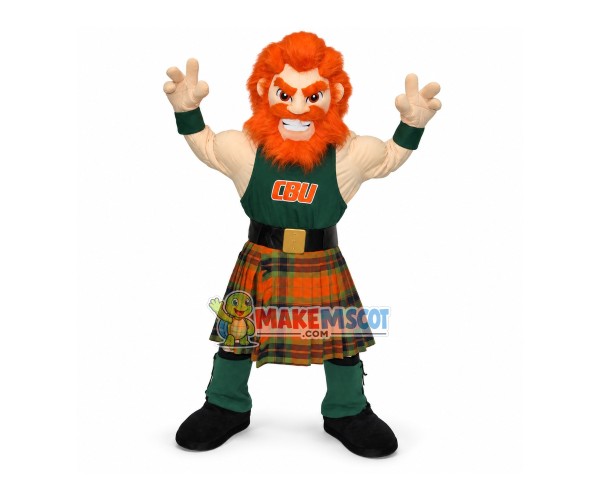 University Man With Orange Hair Mascot Costume University Man With Orange Hair Mascot Costume