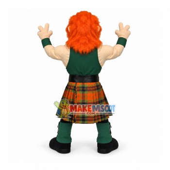 University Man With Orange Hair Mascot Costume University Man With Orange Hair Mascot Costume