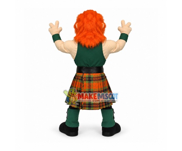 University Man With Orange Hair Mascot Costume University Man With Orange Hair Mascot Costume