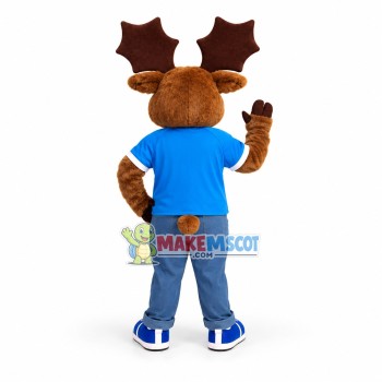Customized Peaceful Deer Mascot Costume Customized Peaceful Deer Mascot Costume