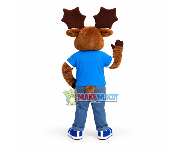 Customized Peaceful Deer Mascot Costume Customized Peaceful Deer Mascot Costume
