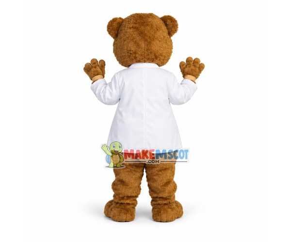 Scientist Bear Of College Mascot Costume Scientist Bear Of College Mascot Costume