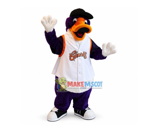 Exclaiming Clumsy Duck Mascot Costume Exclaiming Clumsy Duck Mascot Costume