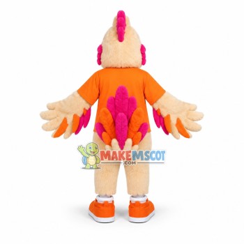 Serious Chicken Mascot Costume Of Association Serious Chicken Mascot Costume Of Association