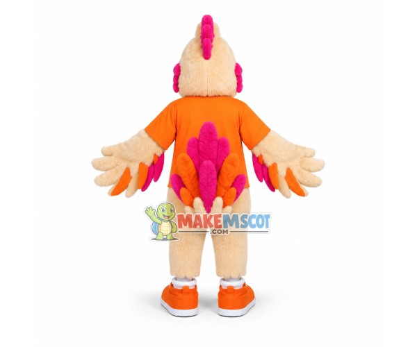 Serious Chicken Mascot Costume Of Association Serious Chicken Mascot Costume Of Association
