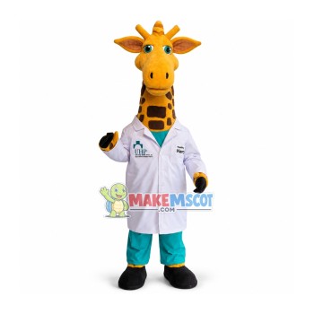 Researching Technician Giraffe Mascot Costume
