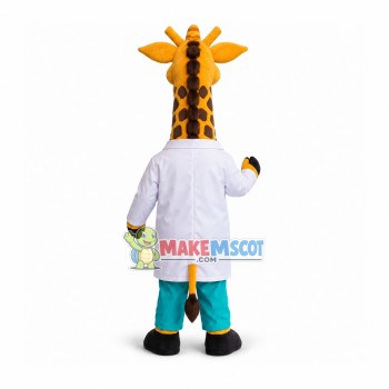 Researching Technician Giraffe Mascot Costume Researching Technician Giraffe Mascot Costume