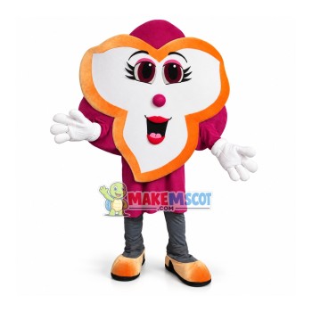 Bright Flower In Full Bloom Mascot Costume Bright Flower In Full Bloom Mascot Costume