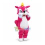 Shy Pink Fox Mascot Pretty Costume