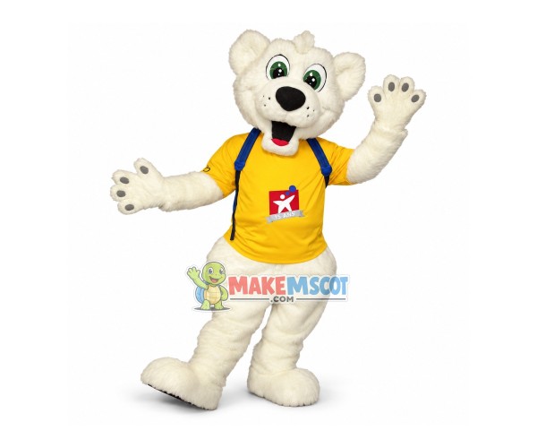 Soft White Dog Mascot Costume For Club Soft White Dog Mascot Costume For Club