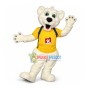 Soft White Dog Mascot Costume For Club
