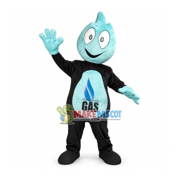 Black & Blue Gas Doll Mascot Costume