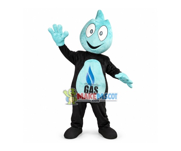 Black & Blue Gas Doll Mascot Costume Black & Blue Gas Doll Mascot Costume