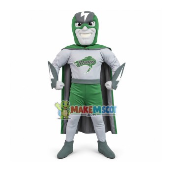 Storm Man Of Justice Mascot Costume Storm Man Of Justice Mascot Costume