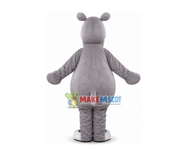 Gray Little Hippo Mascot Costume Gray Little Hippo Mascot Costume
