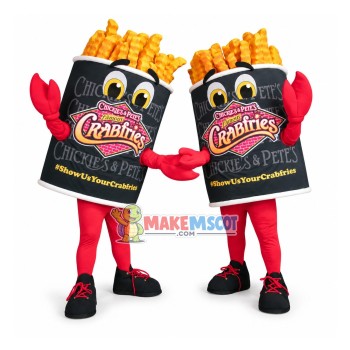 Famous Cartoon Crab Fries Mascot Costume Famous Cartoon Crab Fries Mascot Costume