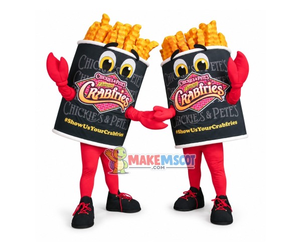 Famous Cartoon Crab Fries Mascot Costume Famous Cartoon Crab Fries Mascot Costume