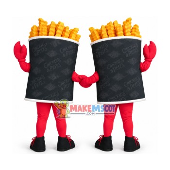 Famous Cartoon Crab Fries Mascot Costume Famous Cartoon Crab Fries Mascot Costume