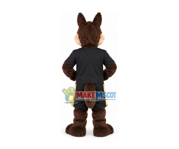Fierce Brown Wolf Mascot Adult Costume Fierce Brown Wolf Mascot Adult Costume
