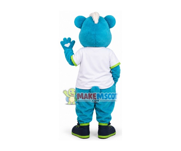 Blue Bear Commissioner Mascot Costume Blue Bear Commissioner Mascot Costume