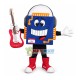 Blue Speaker Holding Guitar Mascot Costume Blue Speaker Holding Guitar Mascot Costume