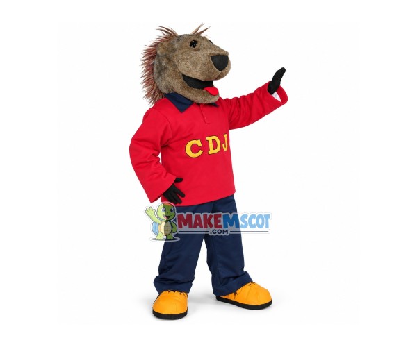 Bristle DJing Dog Mascot Costume Bristle DJing Dog Mascot Costume