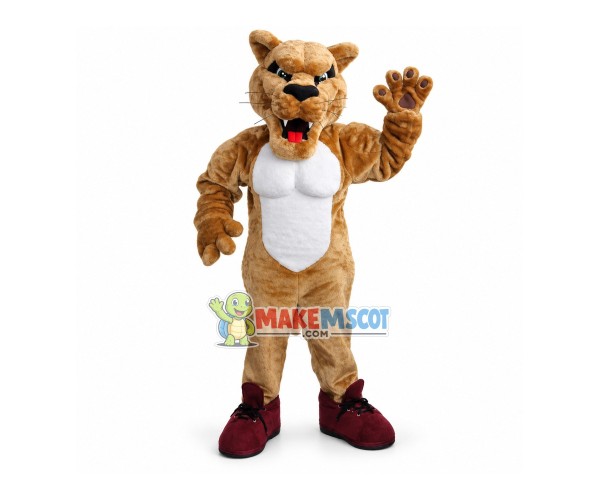 Power Tiger With Developed Pectoral Muscles Mascot Costume Power Tiger With Developed Pectoral Muscles Mascot Costume