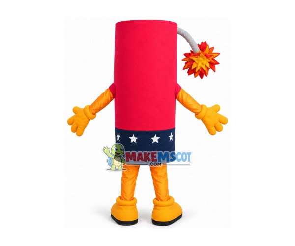 Ignited Spark Firecracker Mascot Costume Ignited Spark Firecracker Mascot Costume
