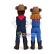 One Pair Of Cowboy Partner Mascot Costume One Pair Of Cowboy Partner Mascot Costume
