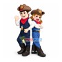One Pair Of Cowboy Partner Mascot Costume