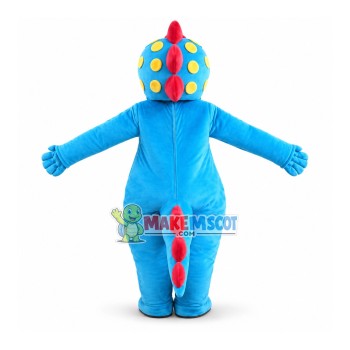 Blue Big Mouth Stegosaurus Mascot Costume Blue Big Mouth Stegosaurus Mascot Costume