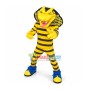 Menacing Striped Golden Python Mascot Costume