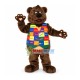 Virtue Bear In Color Waistcoat Mascot Costume Virtue Bear In Color Waistcoat Mascot Costume