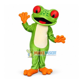 Standing Red Eyed Frog Mascot Costume