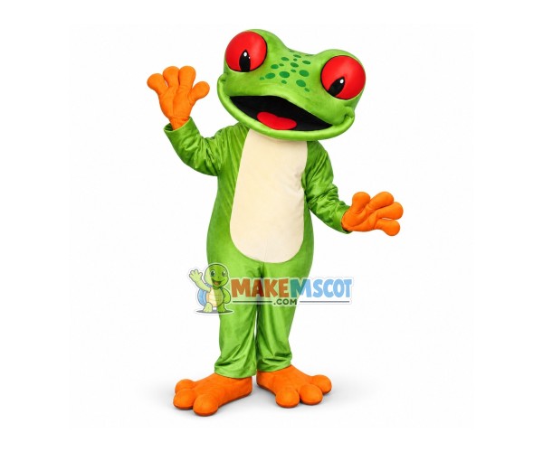 Standing Red Eyed Frog Mascot Costume Standing Red Eyed Frog Mascot Costume