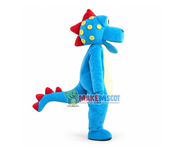 Blue Big Mouth Stegosaurus Mascot Costume Blue Big Mouth Stegosaurus Mascot Costume